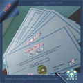 Custom Hot Stamping Hologram Security Document Paper Printing